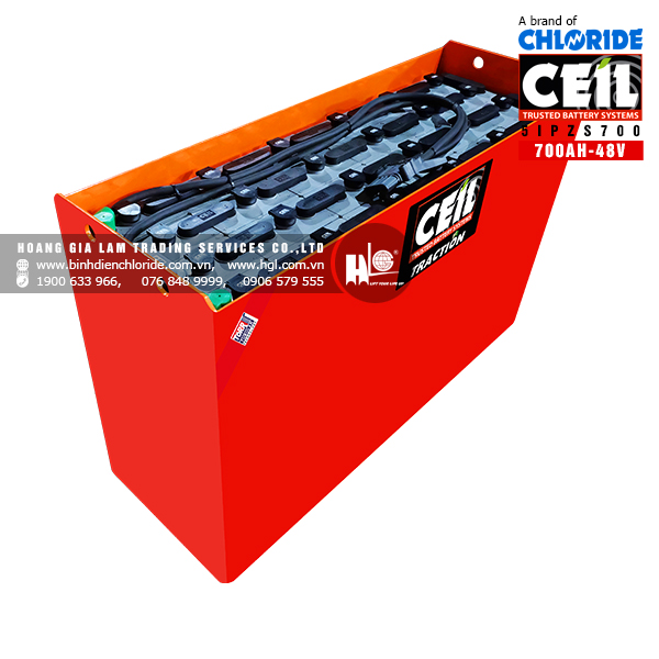 Bình điện xe nâng CEIL (Chloride) 48V - 700Ah 5IPZS700