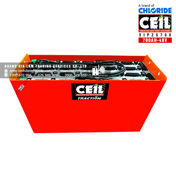 Bình điện xe nâng CEIL (Chloride) 48V - 700Ah 5IPZS700