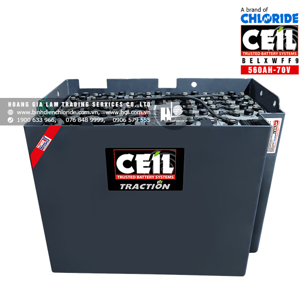 Bình điện xe nâng CEIL (Chloride) 70V - 560Ah BELXWFF9