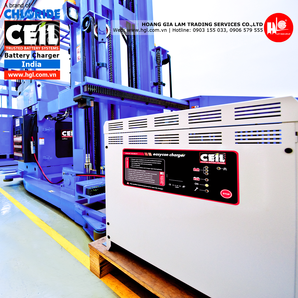 máy sạc xe nâng ceil