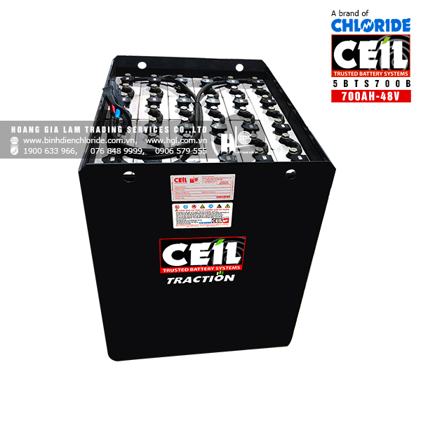 Bình điện xe nâng CEIL (Chloride) 48V - 700Ah 5BTS700B