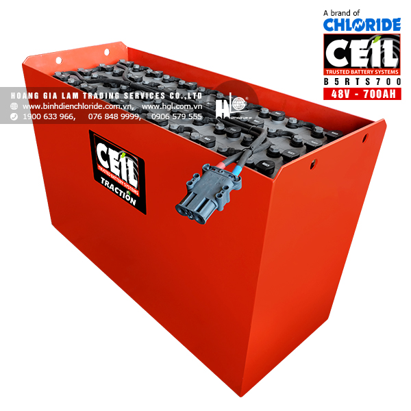 Bình điện xe nâng CEIL (Chloride) 48V - 700Ah B5RTS700