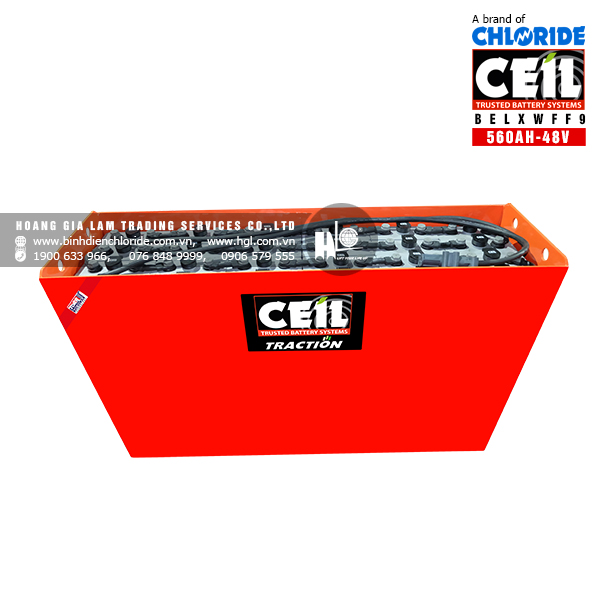 Bình điện xe nâng CEIL (Chloride) 48V - 560Ah BELXWFF9