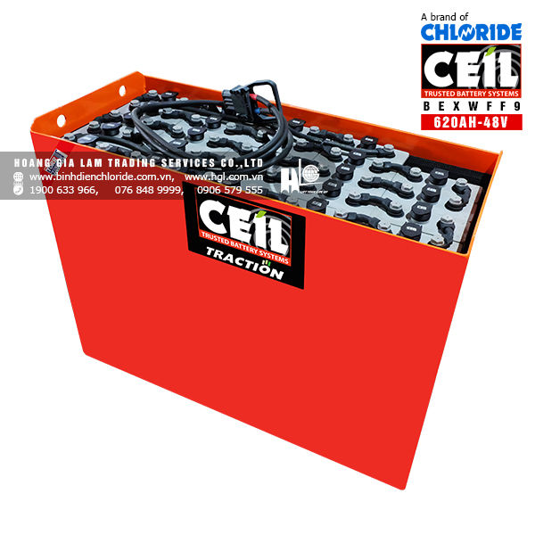 Bình điện xe nâng CEIL (Chloride) 48V - 620Ah BEXWFF9