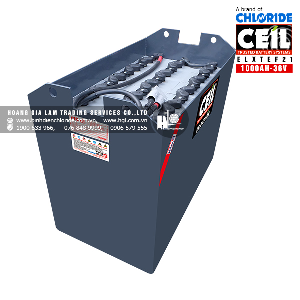 Bình điện xe nâng CEIL (Chloride) 36V -1000Ah ELXTEF21